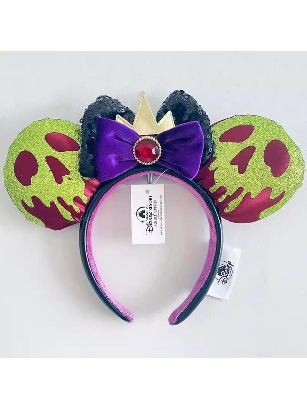 Disney Parks Snow White Evil Queen Poison Apple Minnie Ears Headband